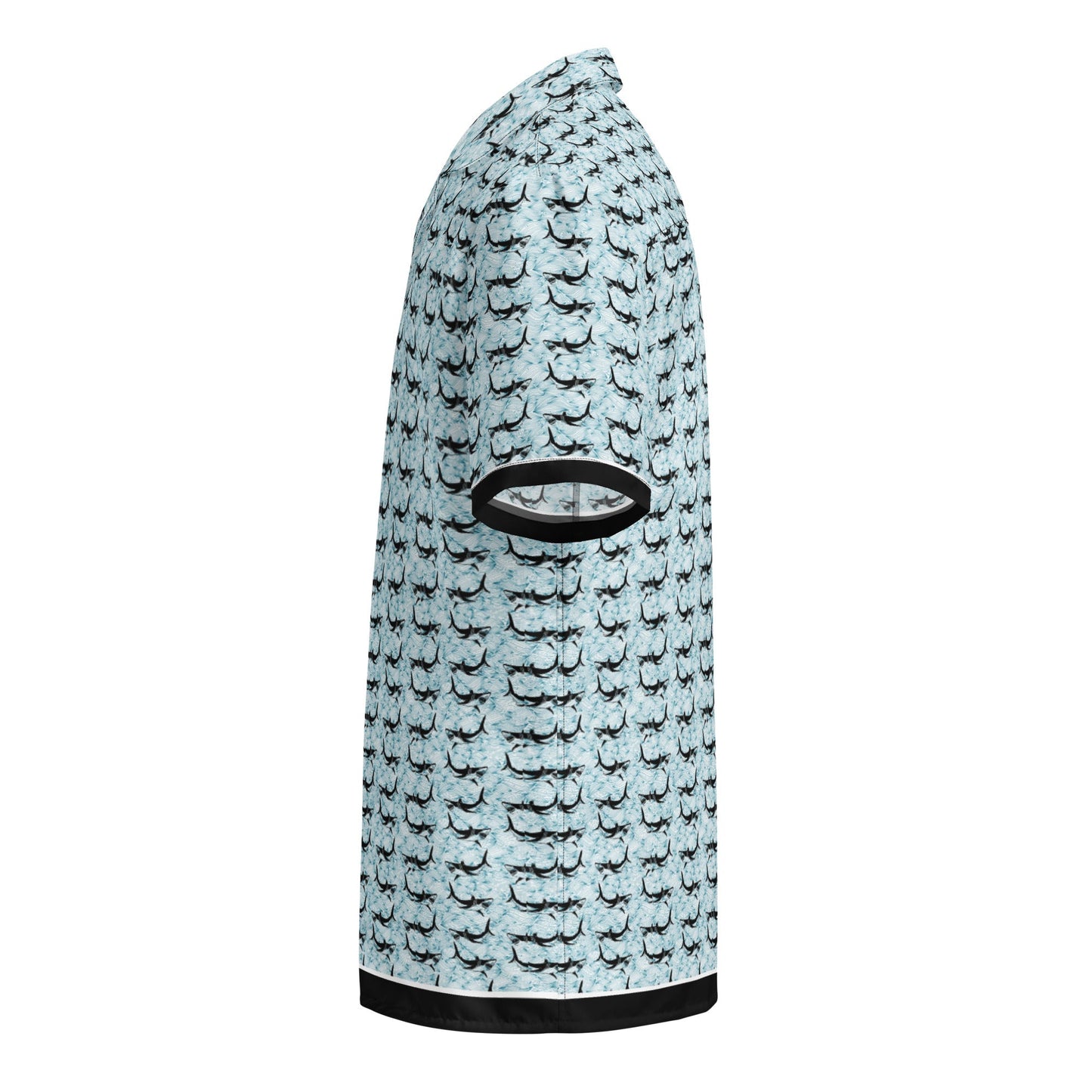 Shark Frenzy Button Down Hawaiian Shirt