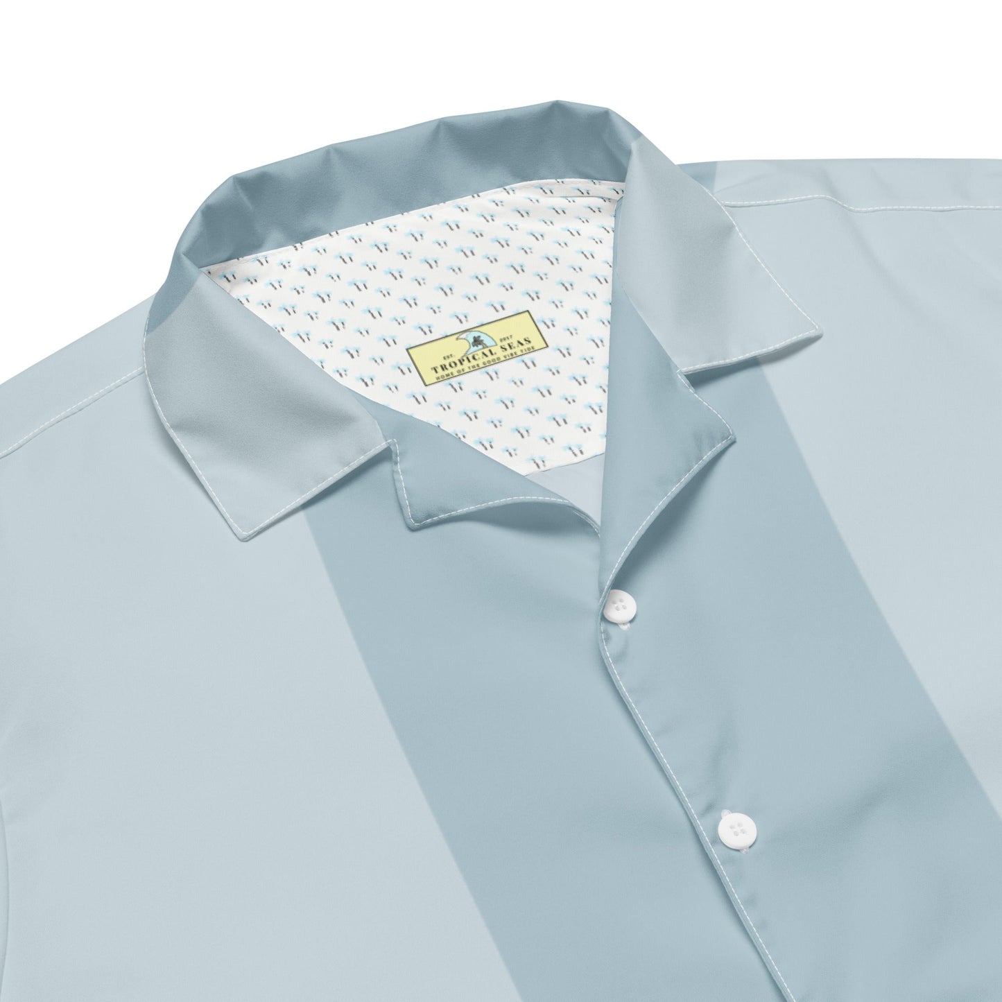 Mako Blue & Gray Button Down Camp Shirt