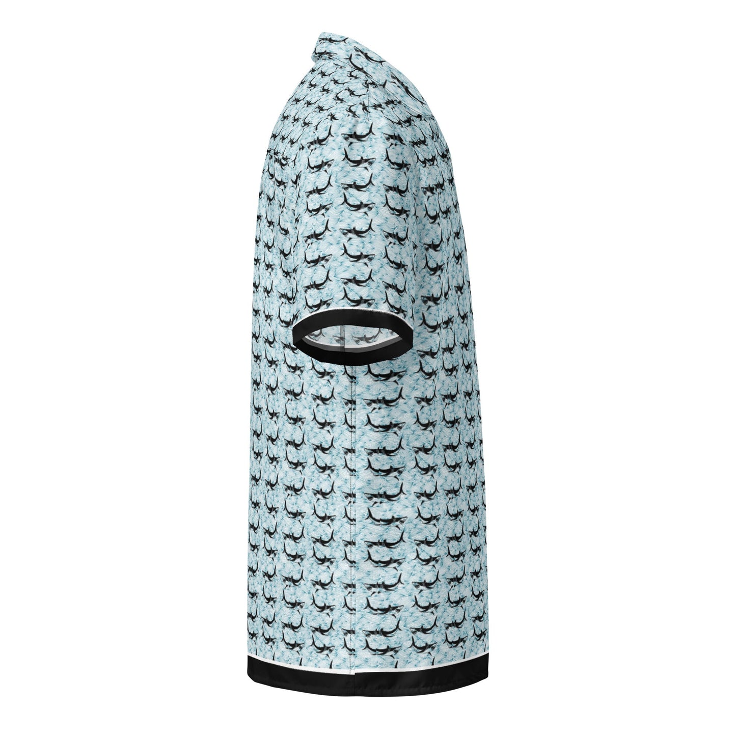 Shark Frenzy Button Down Hawaiian Shirt