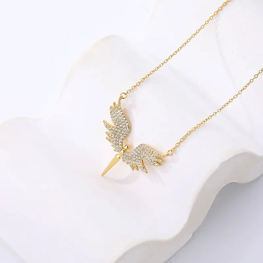Celestial Guardian Angel Wing Necklace