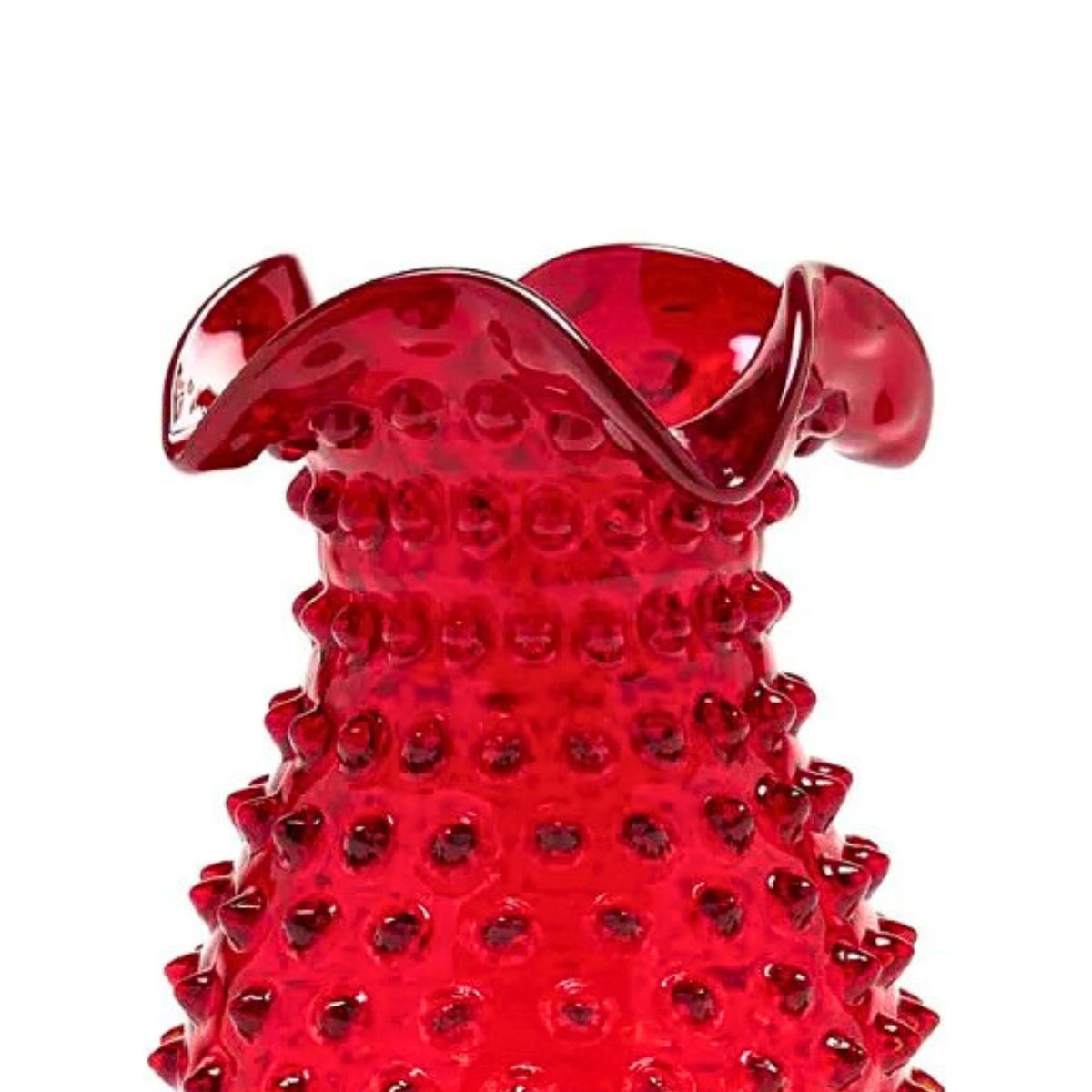 Hobnail Vase - Petal - Holly Berry