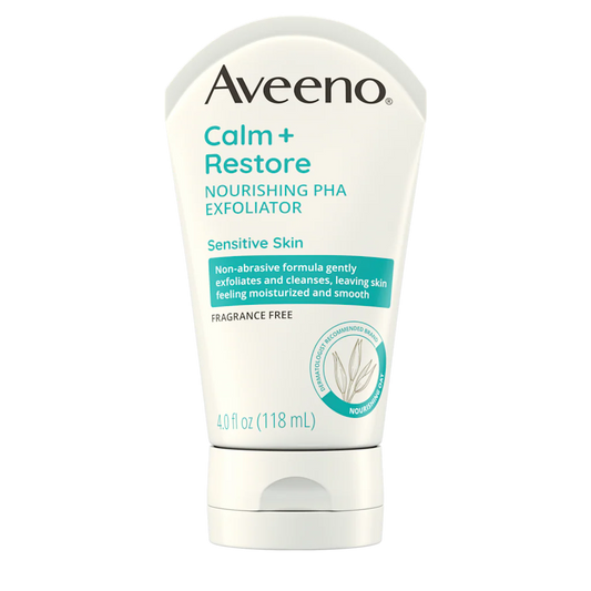Aveeno Calm + Restore Nourishing PHA Facial Exfoliator 4 Oz.