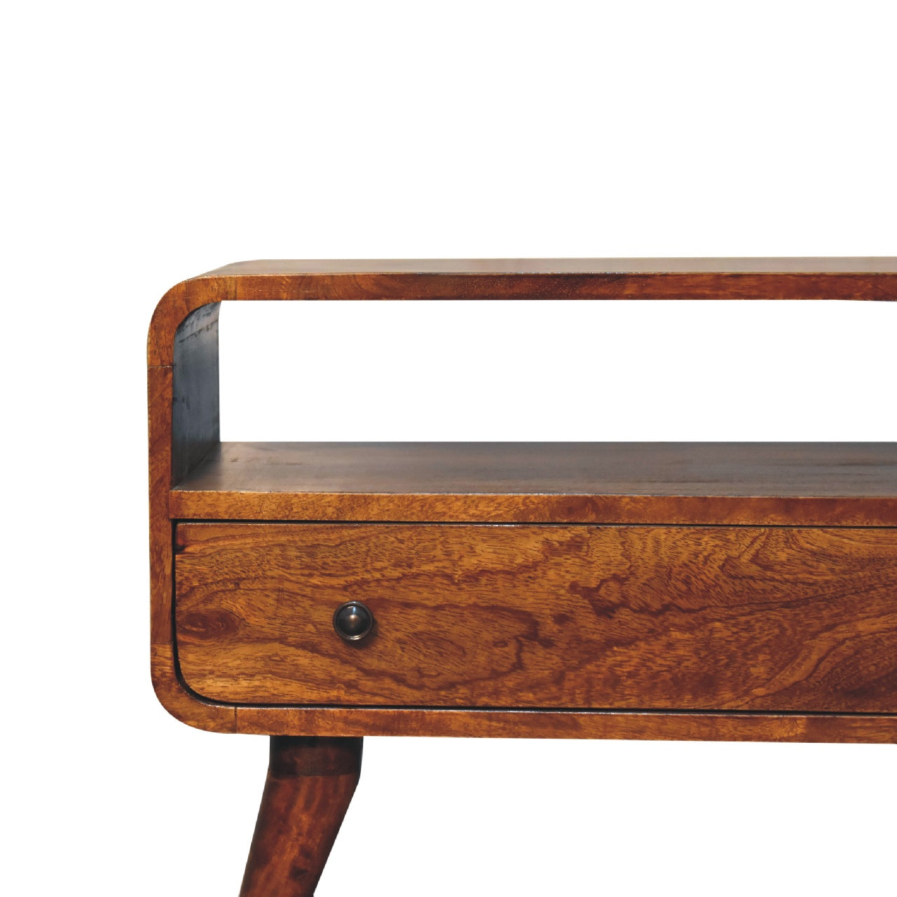 Solid Wood Mini Curved Media Unit