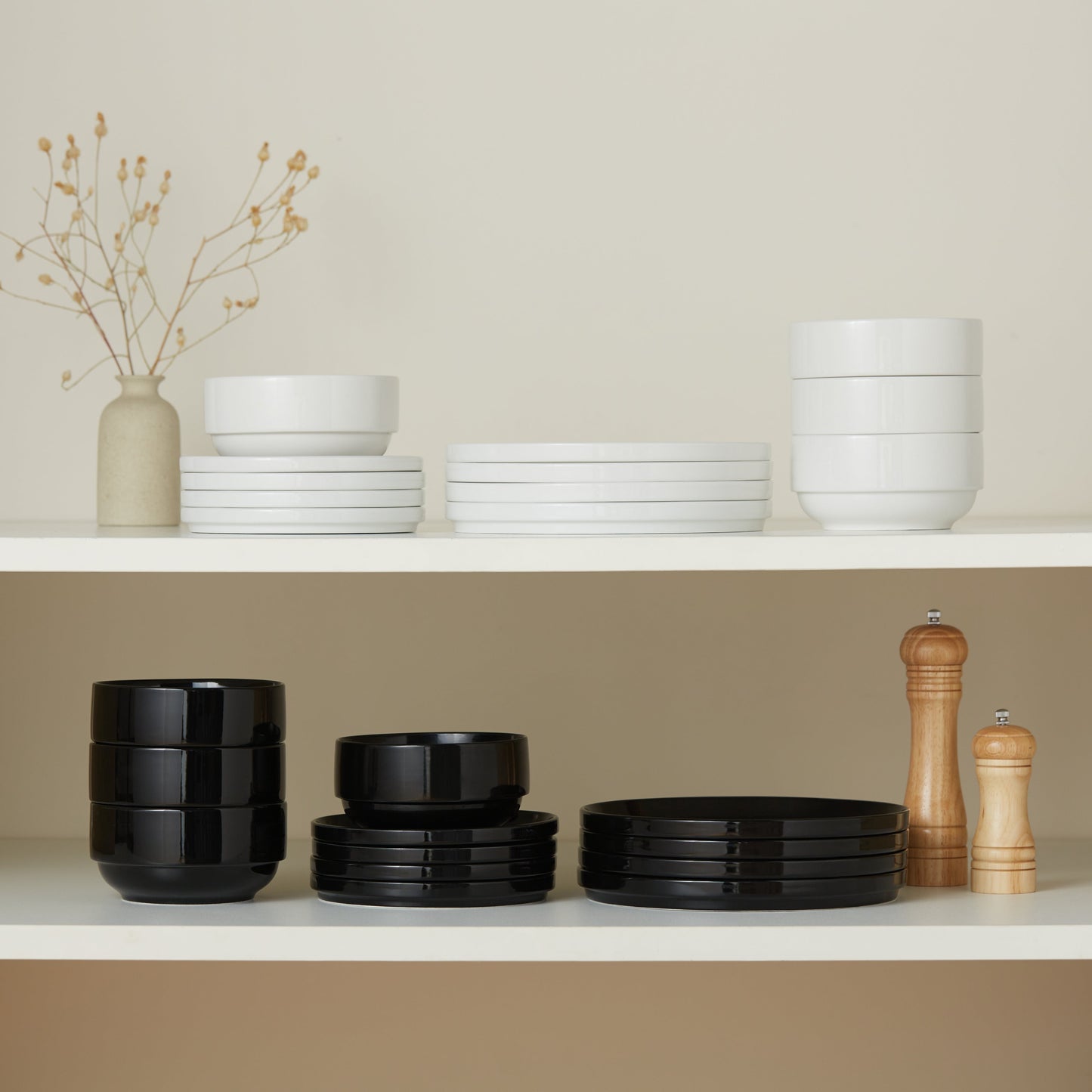 Dinnerware Set, 12 Piece Service for 4, Ceramic, Cambridge Classics