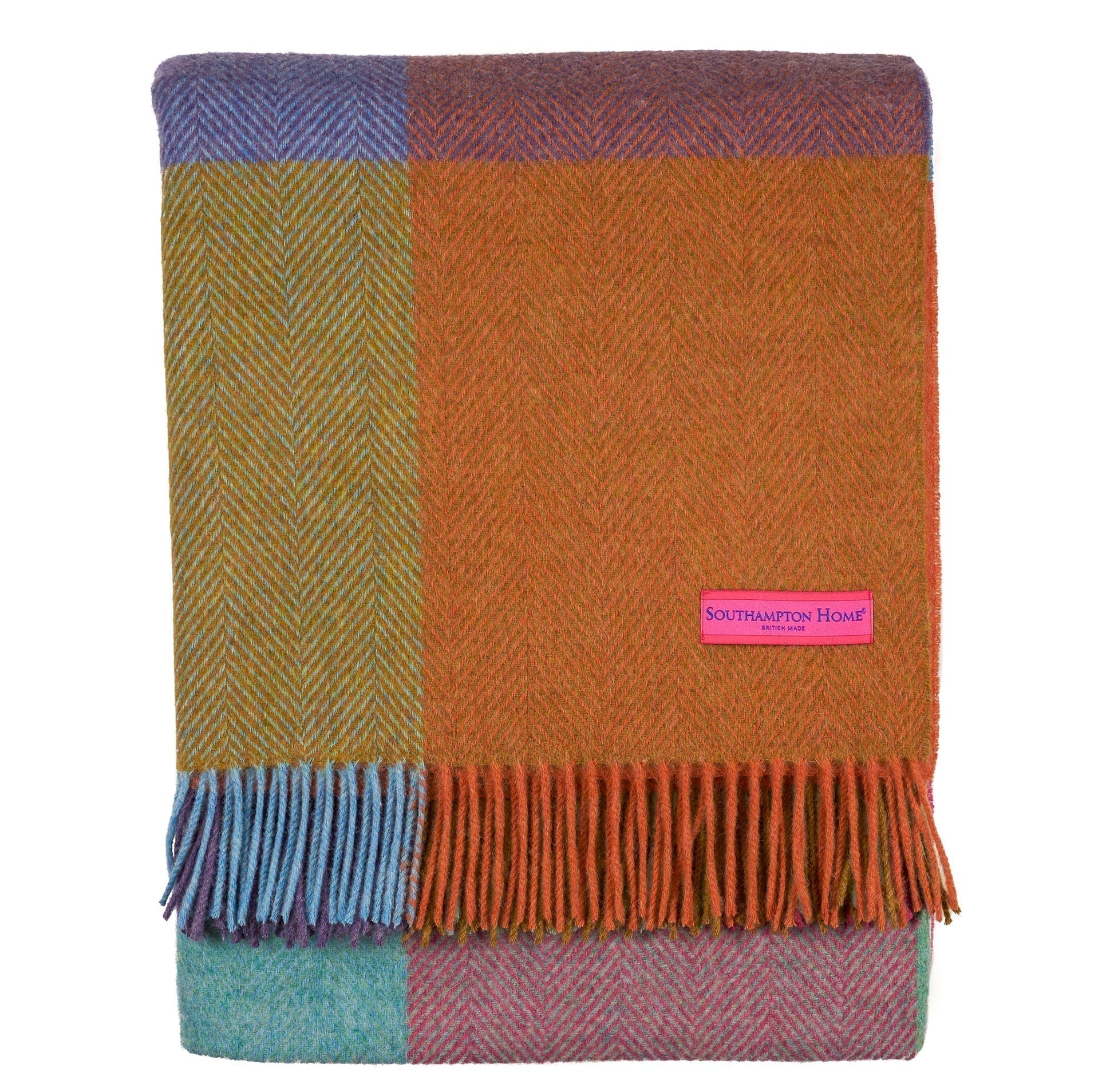 Southampton Home Merino Wool Throw – Block Kaleidoscope | UK Made - Osadia Concept Store