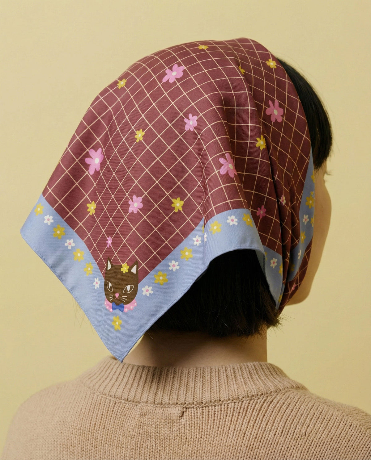Chat au Chocolat  Cotton Silk Bandana