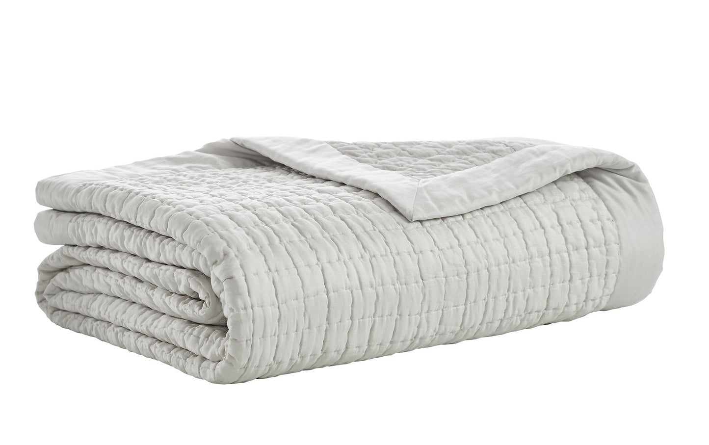Malibu Square Quilted Silk Coverlet