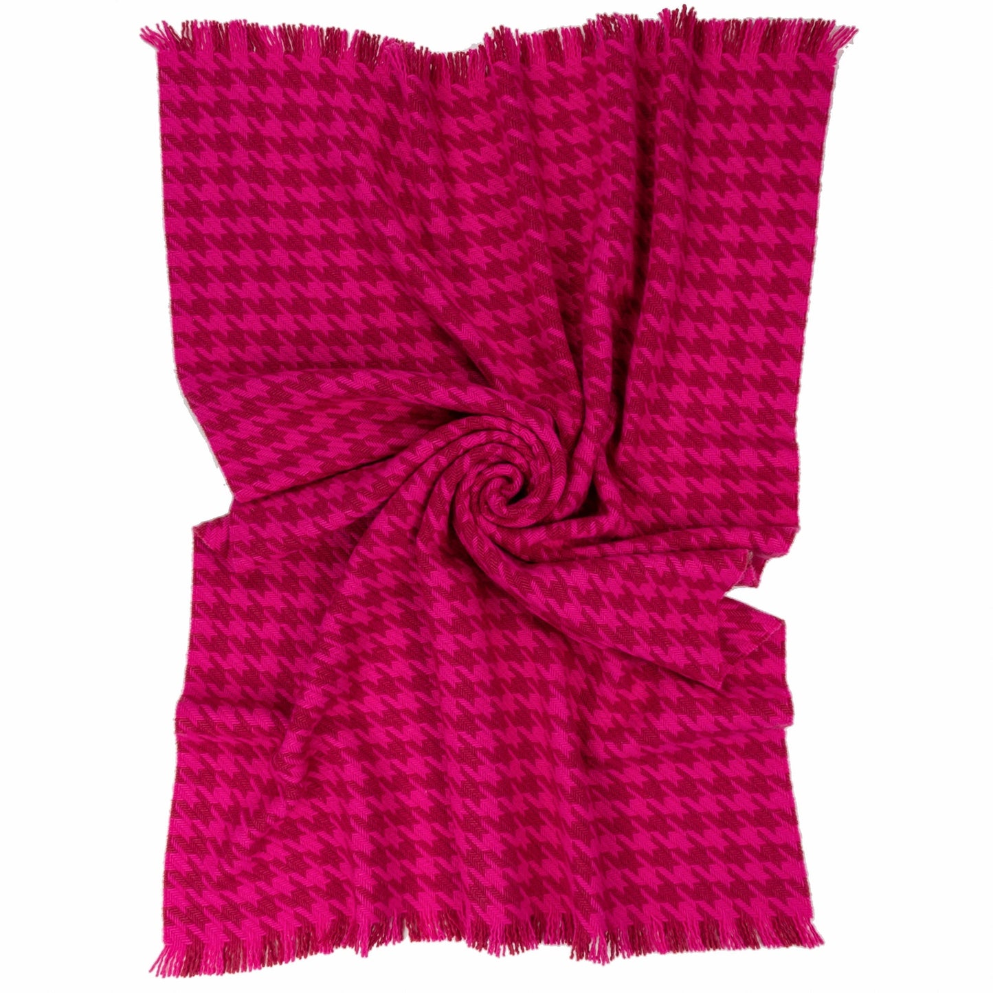 Southampton Home Naturally Weighted Houndstooth Throw ~Pink ~