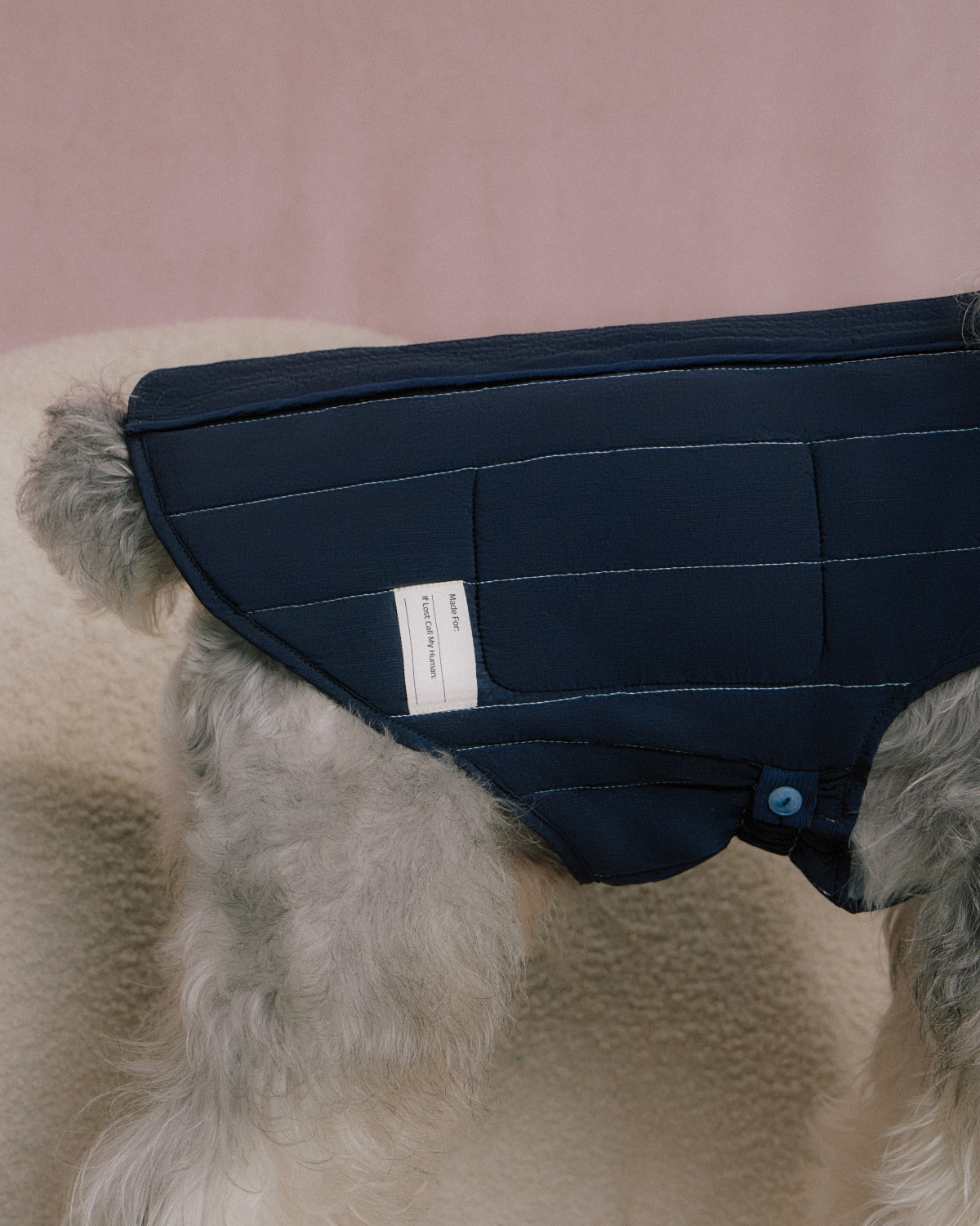 The Gemina | Reversible Quilted Dog Coat | Dawn Blue