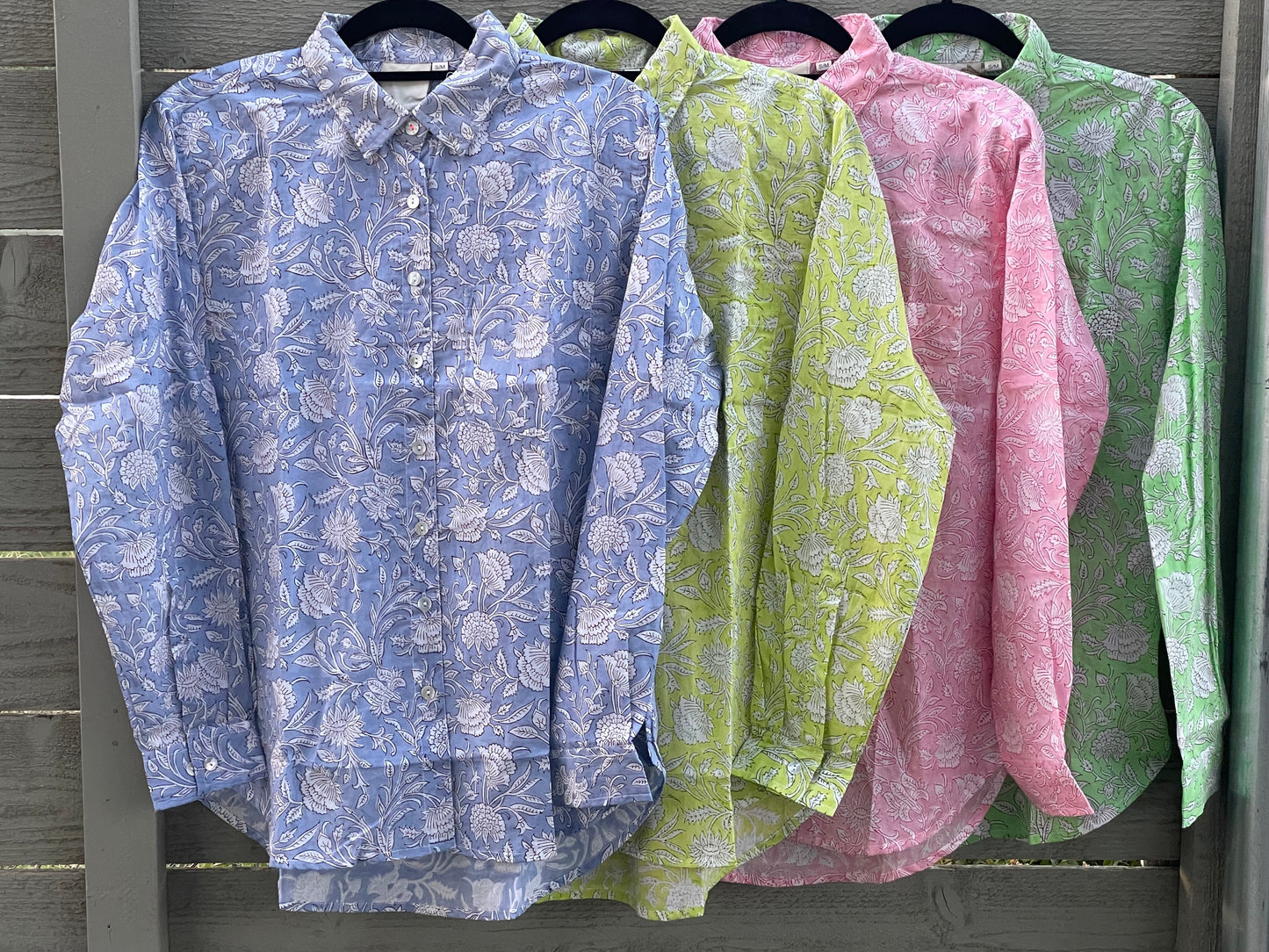 Good Boyfriend Shirt Floral Escape Honeydew/Pinecone