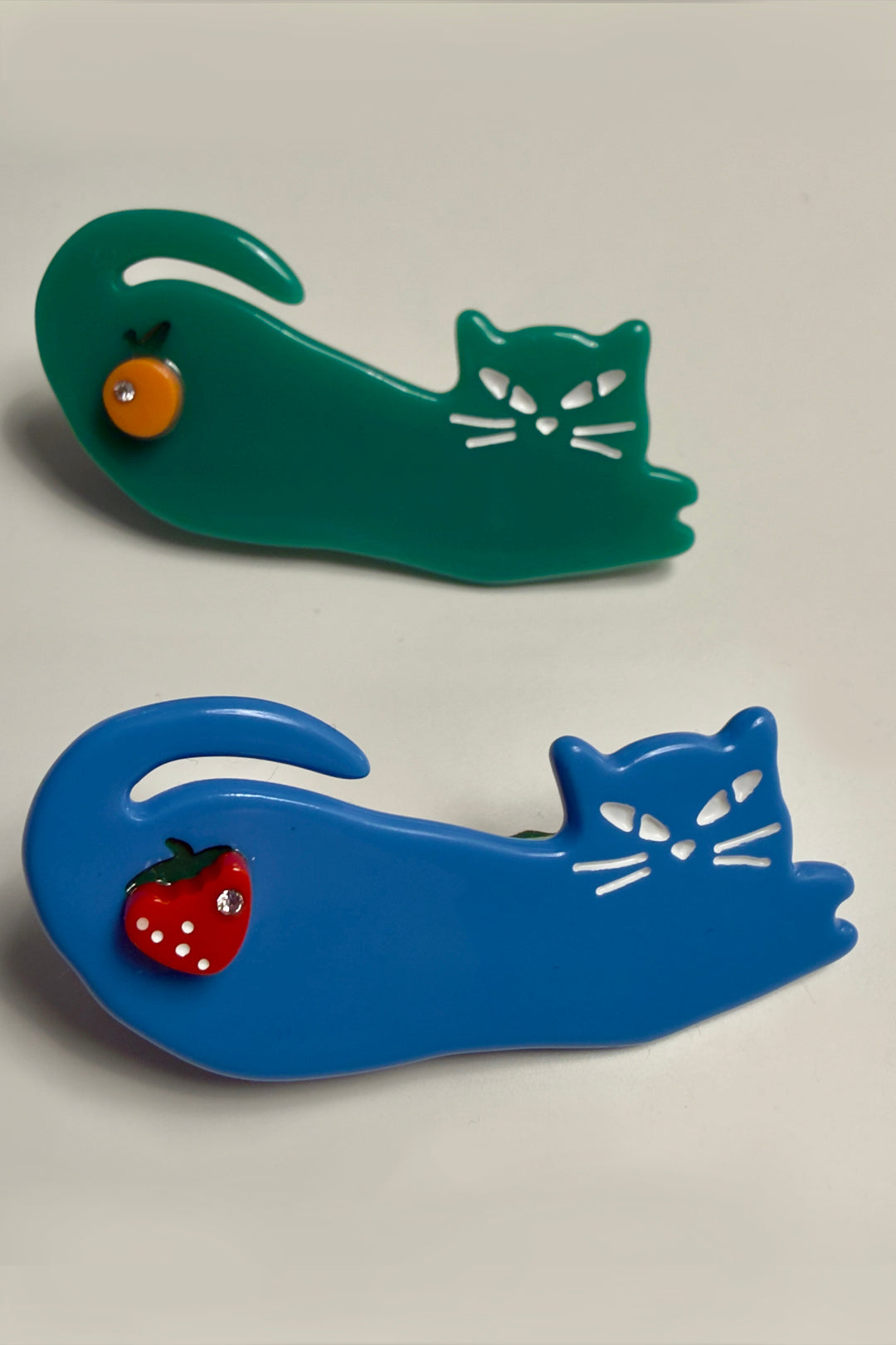 Fruit Cats Hair Clip Duo