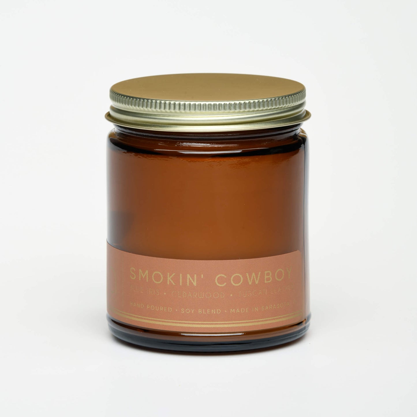 Smokin' Cowboy Tuscan Leather & Sandalwood Soy Blend Candle