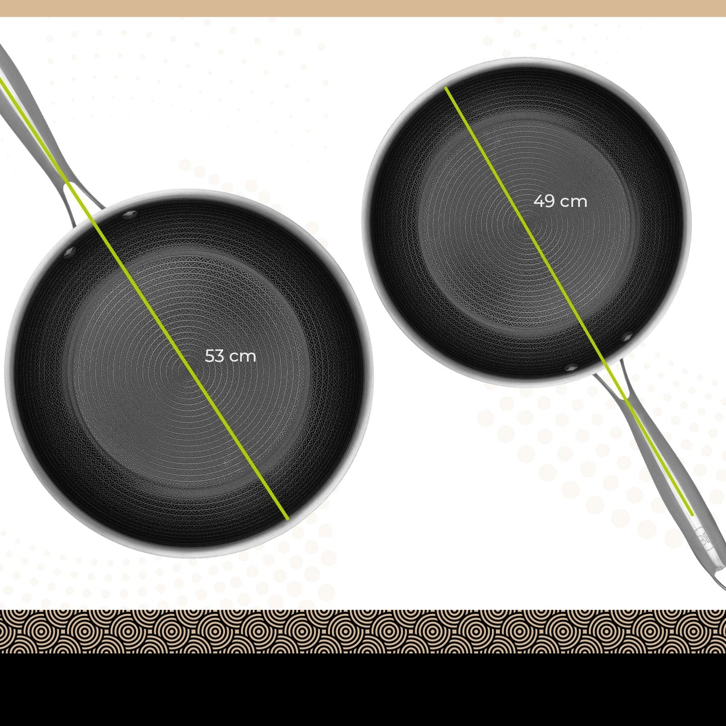 BE | LIVING CIRCLAD Series - 2 pcs Frying Pan Set  26 cm + 30 cm