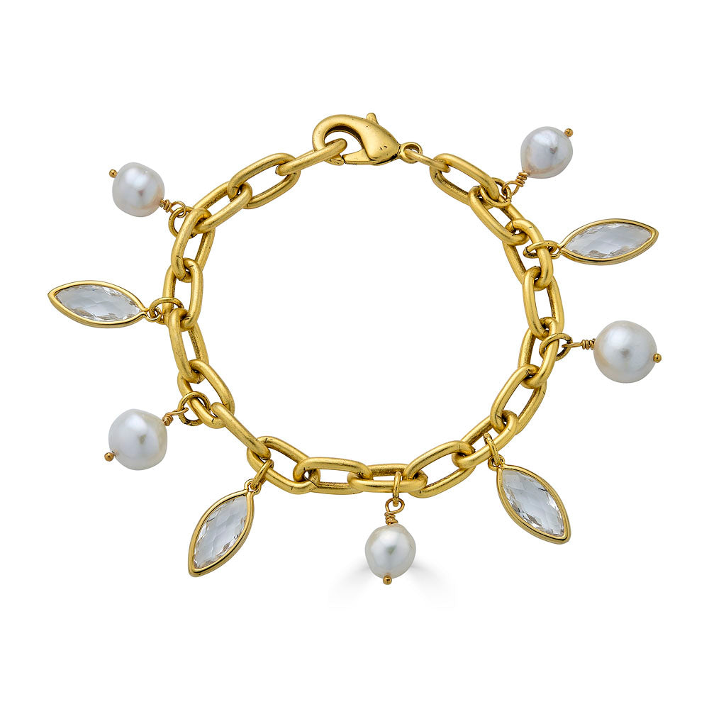 Marquise & Pearl Bracelet