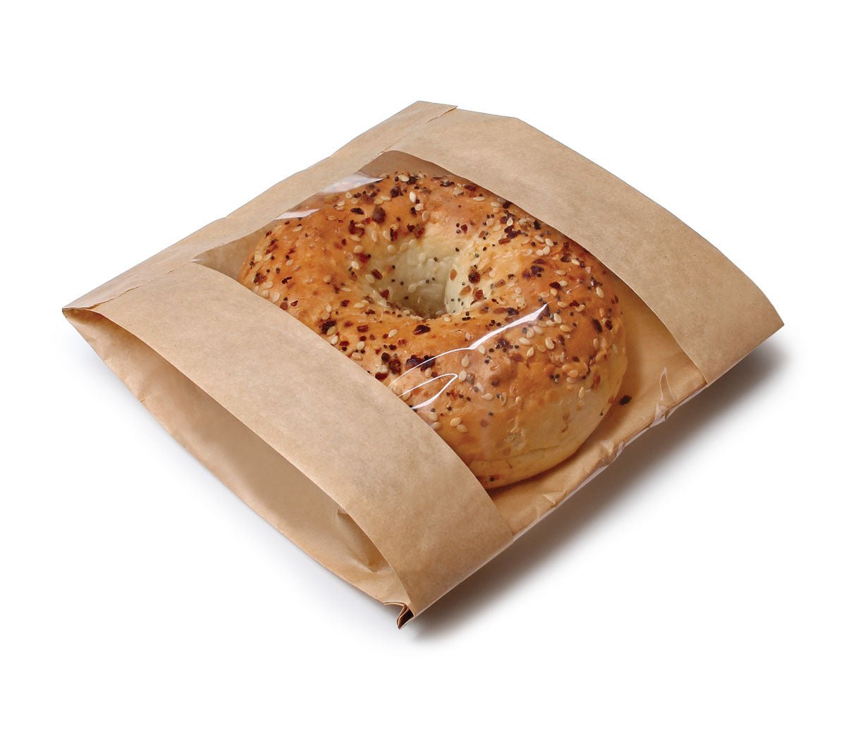 EcoCraft 6.5" x 2" x 8.5" Grease Resistant Single Serve Window Bag - 300116 (QTY:500)