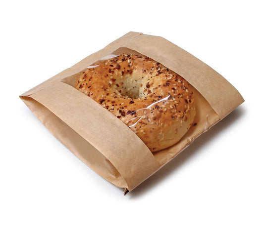EcoCraft 6.5" x 2" x 8.5" Grease Resistant Single Serve Window Bag - 300116 (QTY:500)