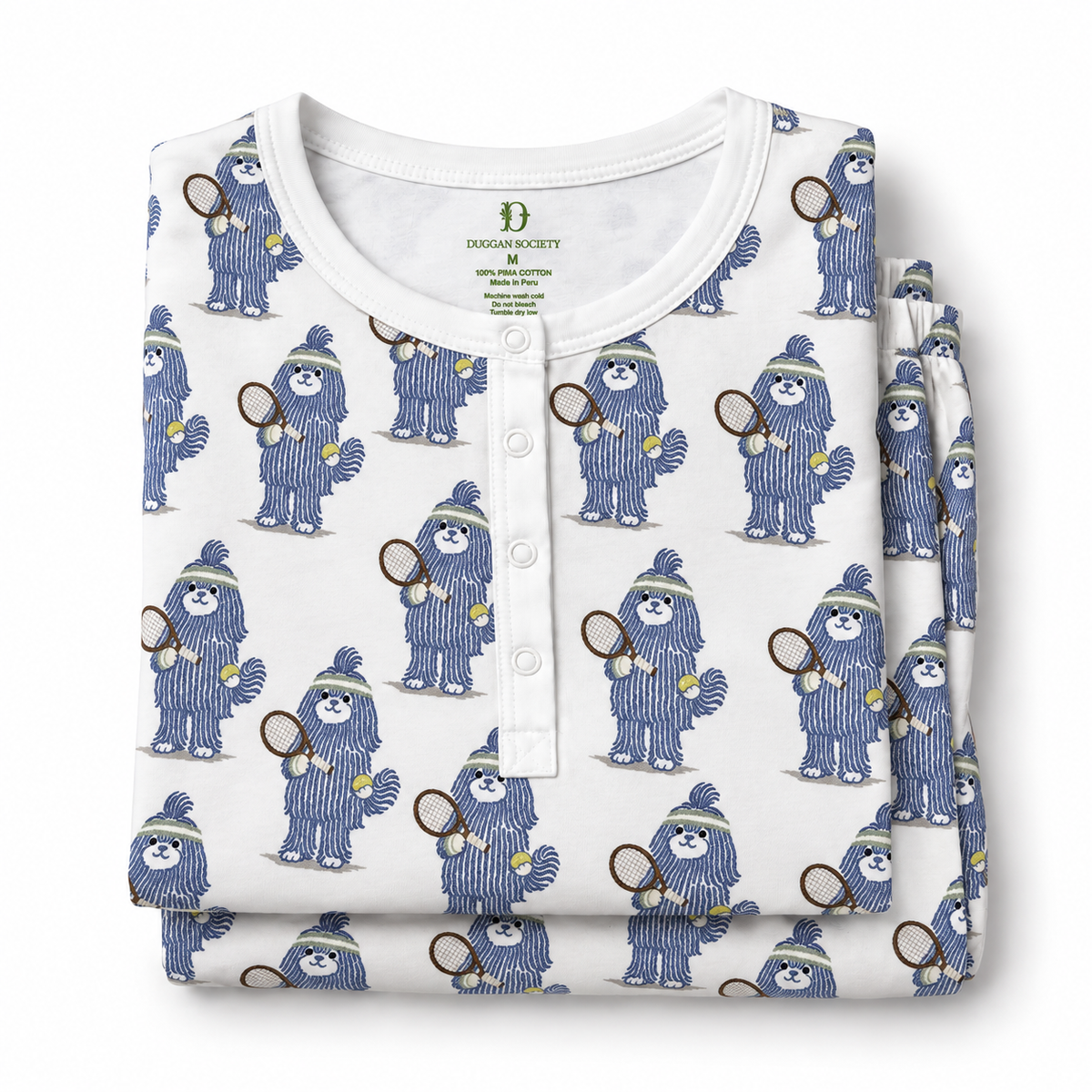 Tennis Dog Pima cotton pajamas