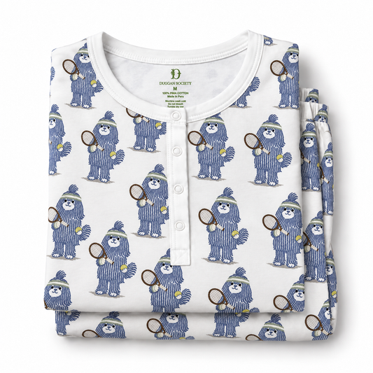 Tennis Dog Pima cotton pajamas