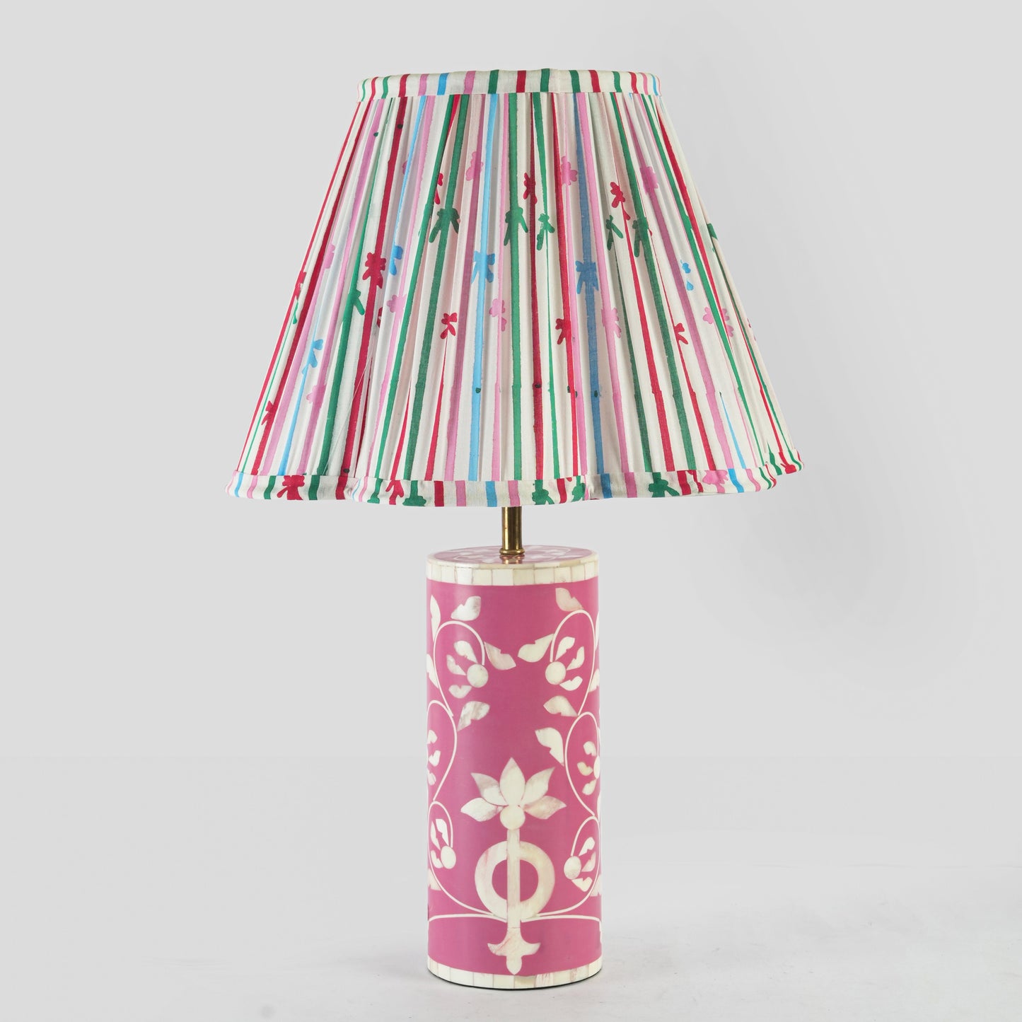 Floral Vines Inlay Blush Table Lamp