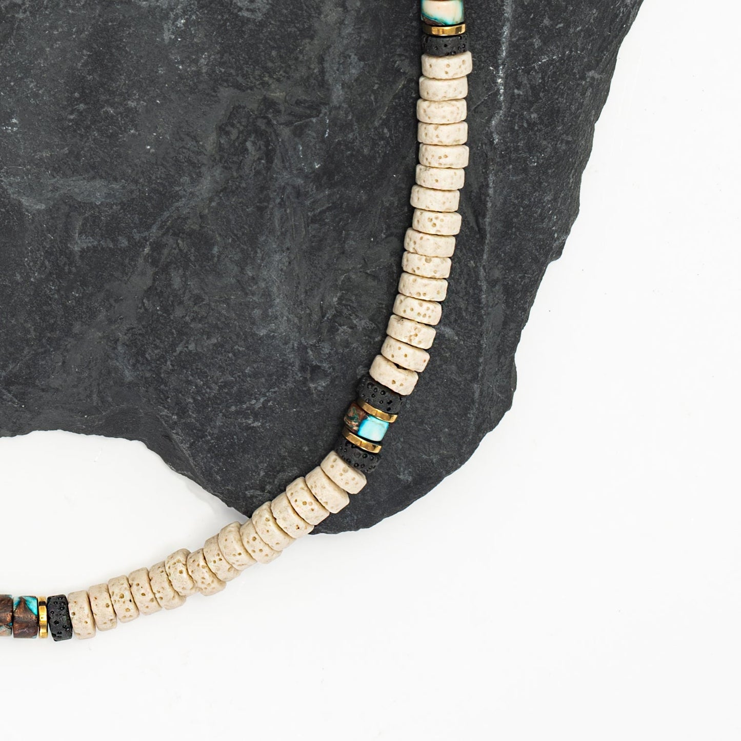 Vanguard Lava Bead Men's Necklace