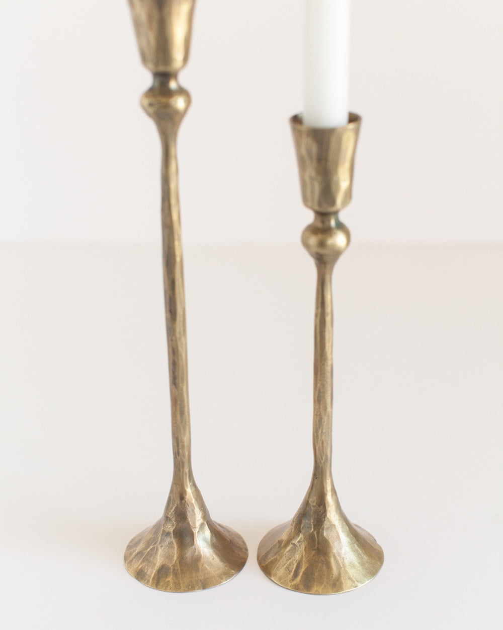 S/2 Gemini Candlesticks - Brass Finish
