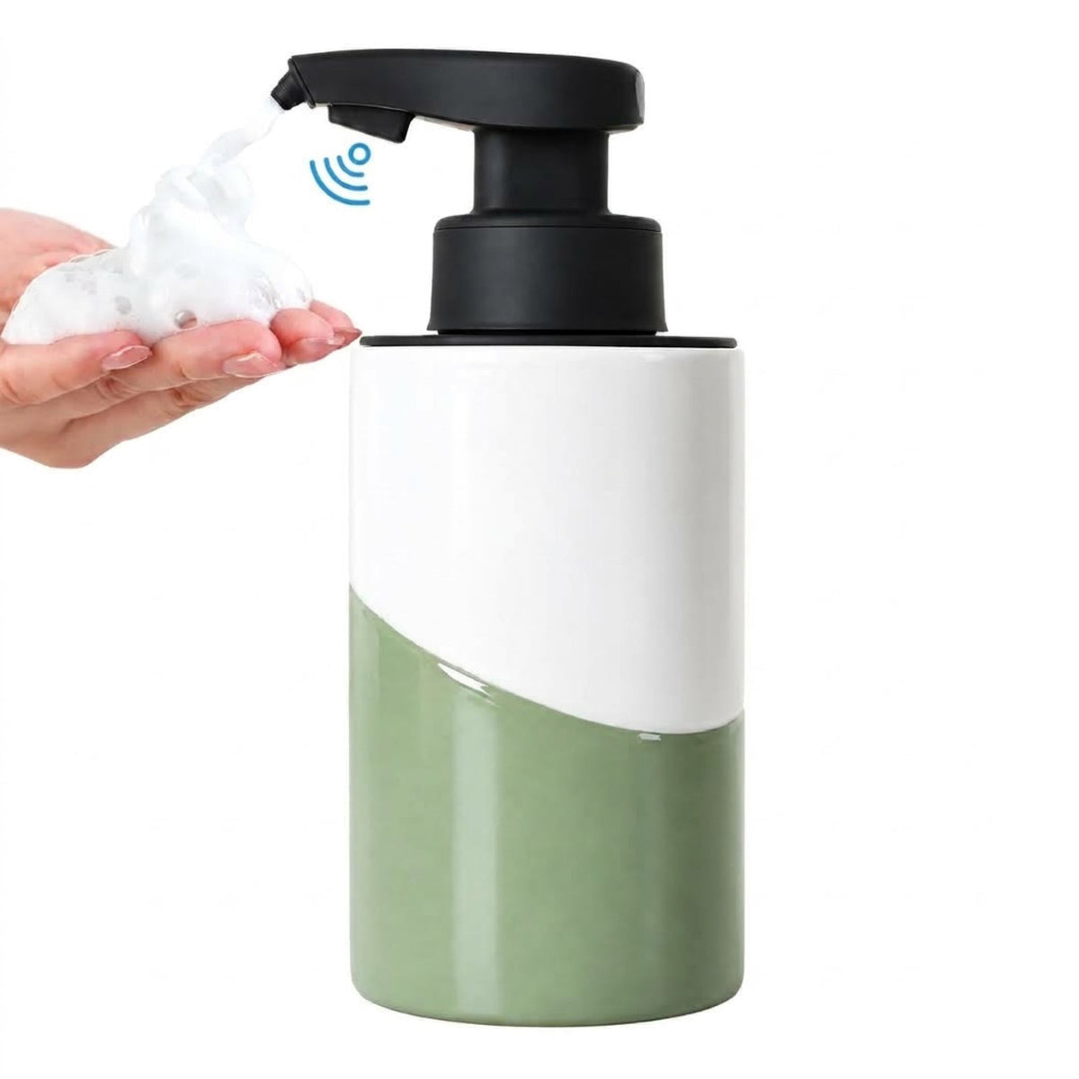 BosilunLife Nordic Garden Automatic Foaming Soap Dispenser 10 oz Recycled RebornClay™