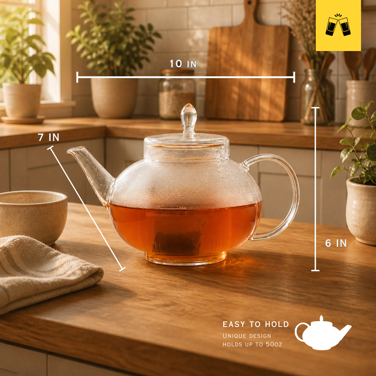 Glass Kettle With Built In Infuser