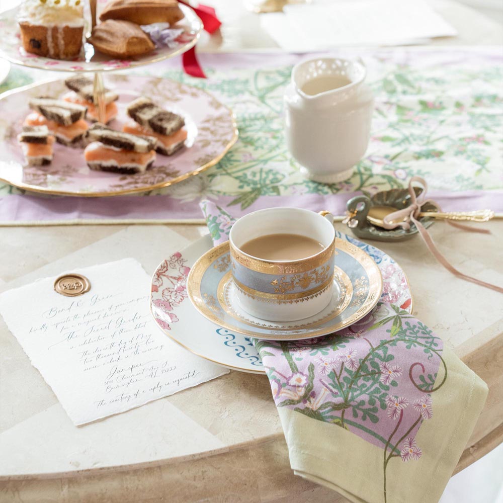 Coquette Lovescape Dinner Napkins - Set of Four