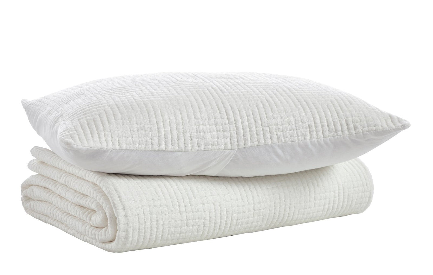 Maze Geometric Linen Coverlet