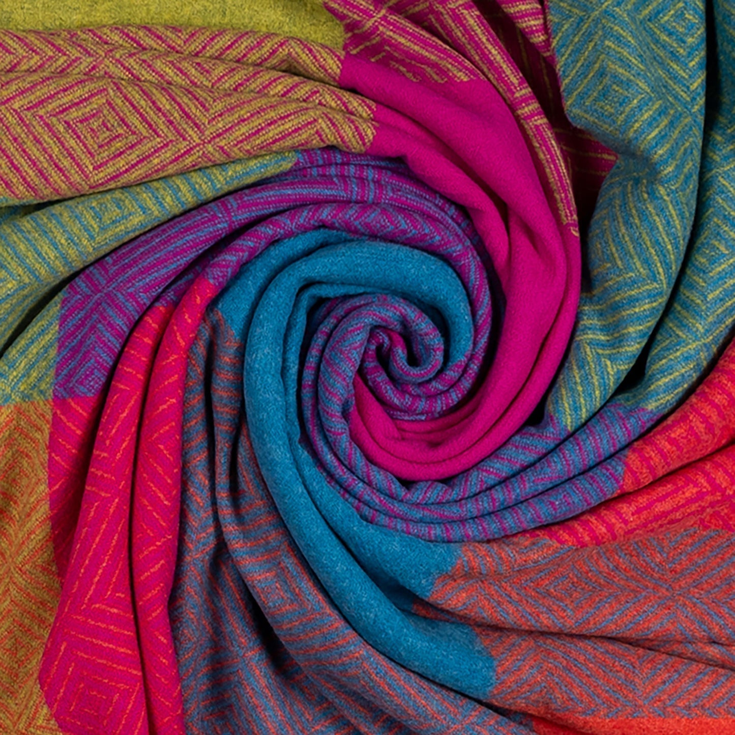 Southampton Home Merino Wool Throw – Block Brilliant | UK Made