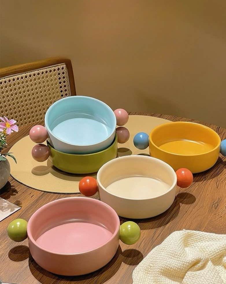 Small Gelato Serving Bowl - Cute Dopamine Whimsical Ceramic Dinnerware