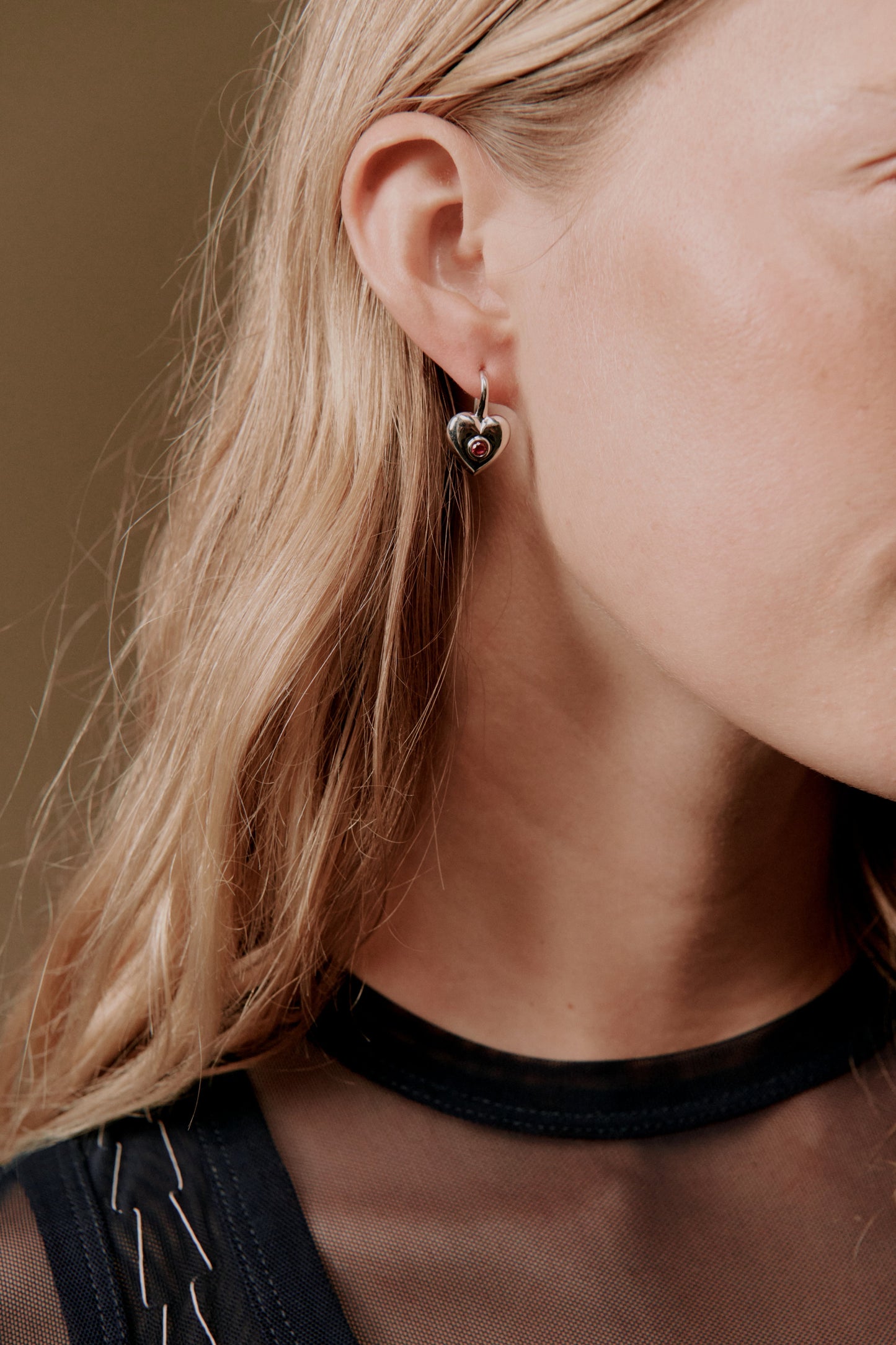 Billie Heart Gem Earrings