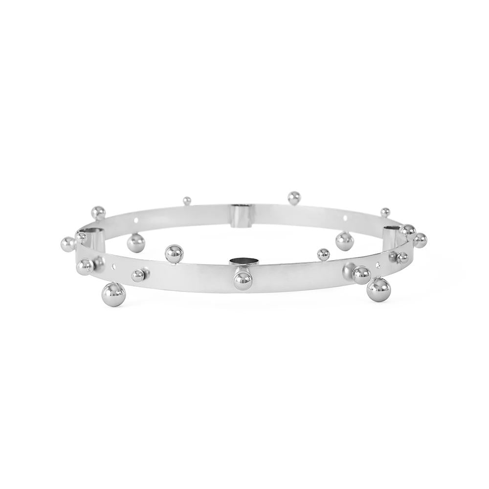 Pearl Advent Candleholder - Silver