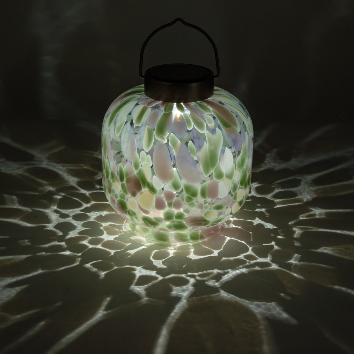 Cabin Solar Lantern 8" Handblown Glass