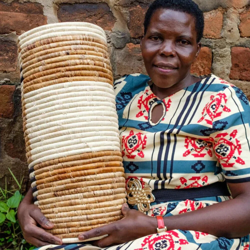 Banana Bark Tall Basket