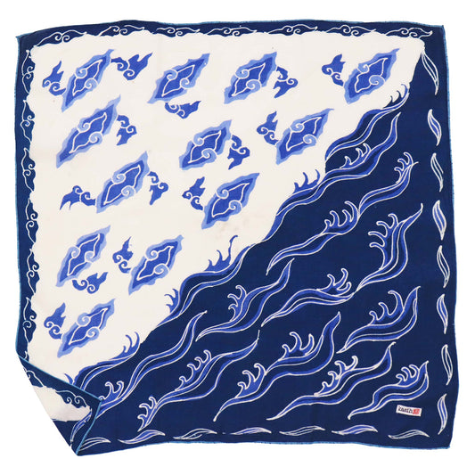 Fully Hand Drawn Batik Tulis Bandana, Floating on Water