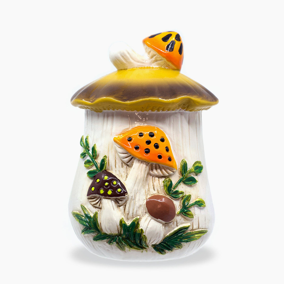 Merry Mushrooms-Inspired 70s Hand-Painted Trinket Box