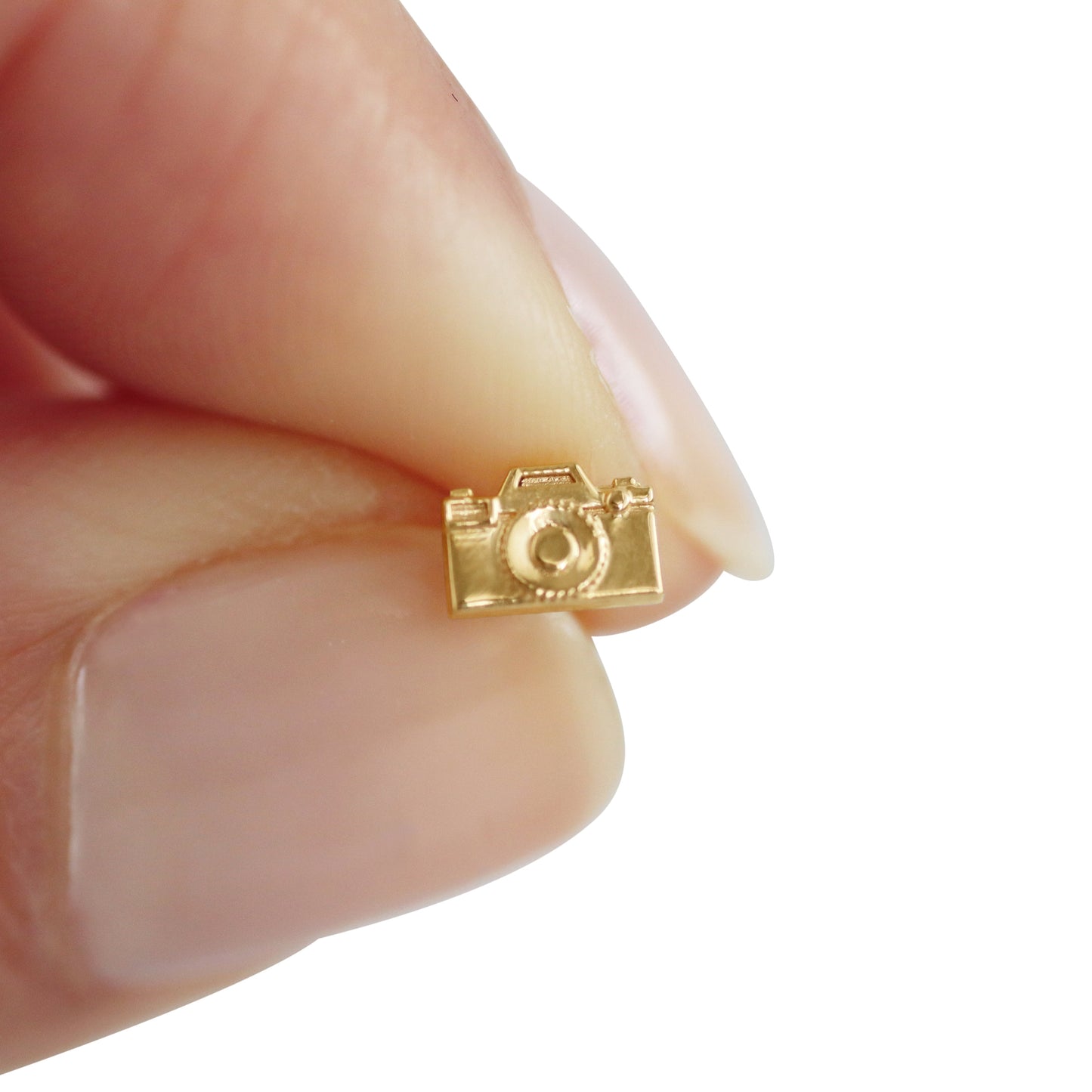 14K Yellow Gold Camera Stud