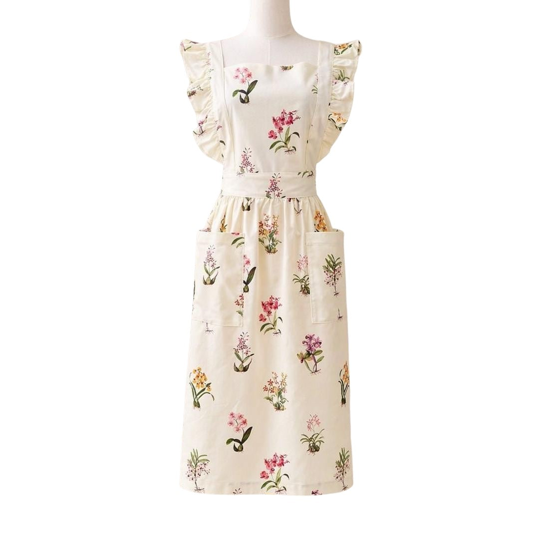 Botanical Orchid Mommy Hostess Apron
