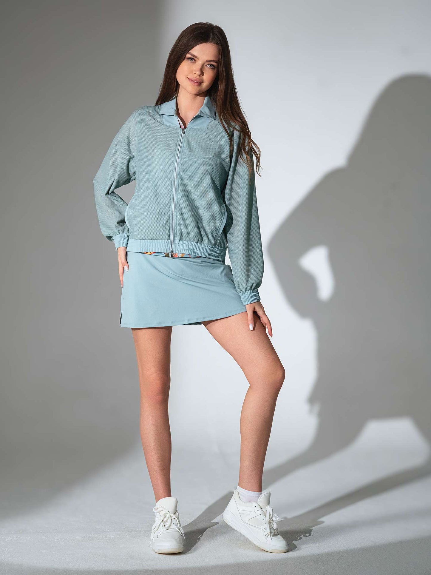 BAILA Mesh Athletic Jacket | Two-Way Zip Performance Bomber