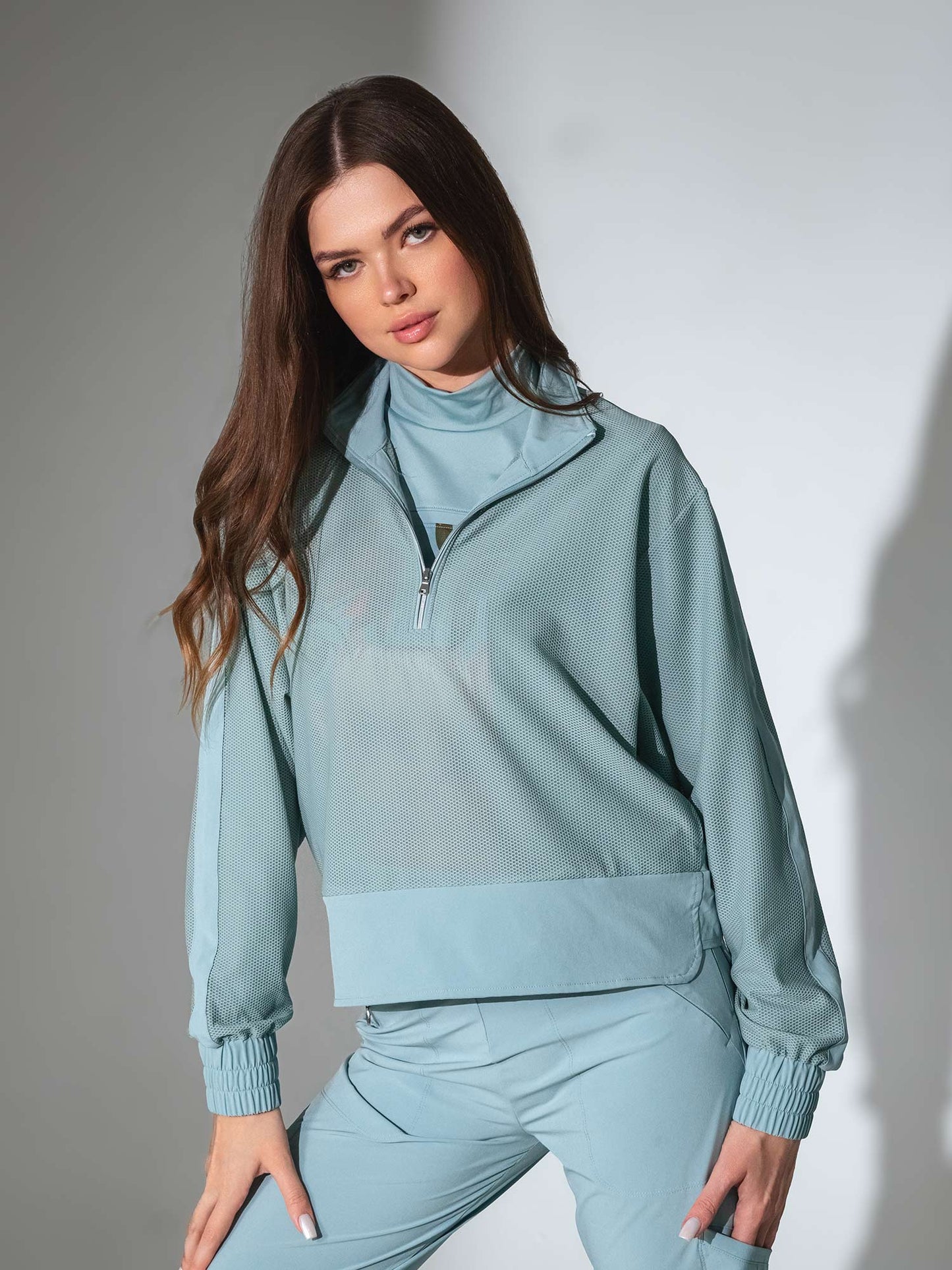 BAILA Mesh Half Zip Pullover | Technical Athletic Top with Pockets