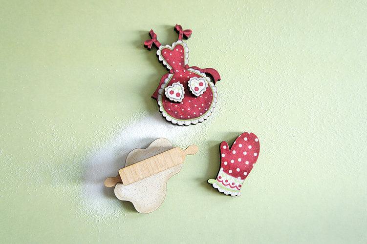 Baking Pastries Brooches Set of 3 by Laliblue