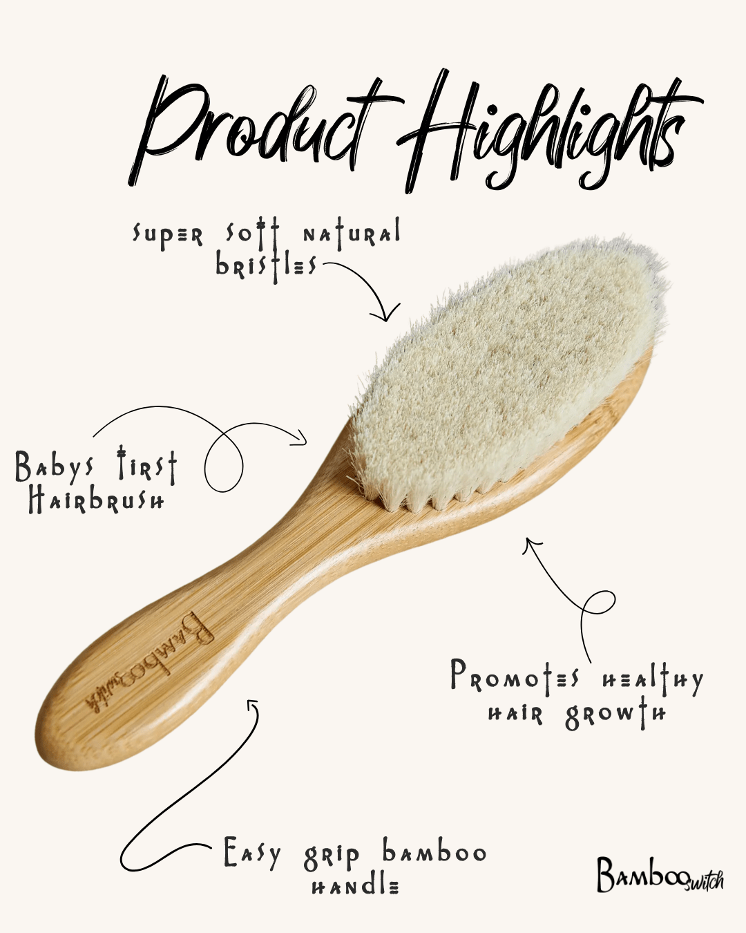 Bamboo Soft Hair Brush | For Babies