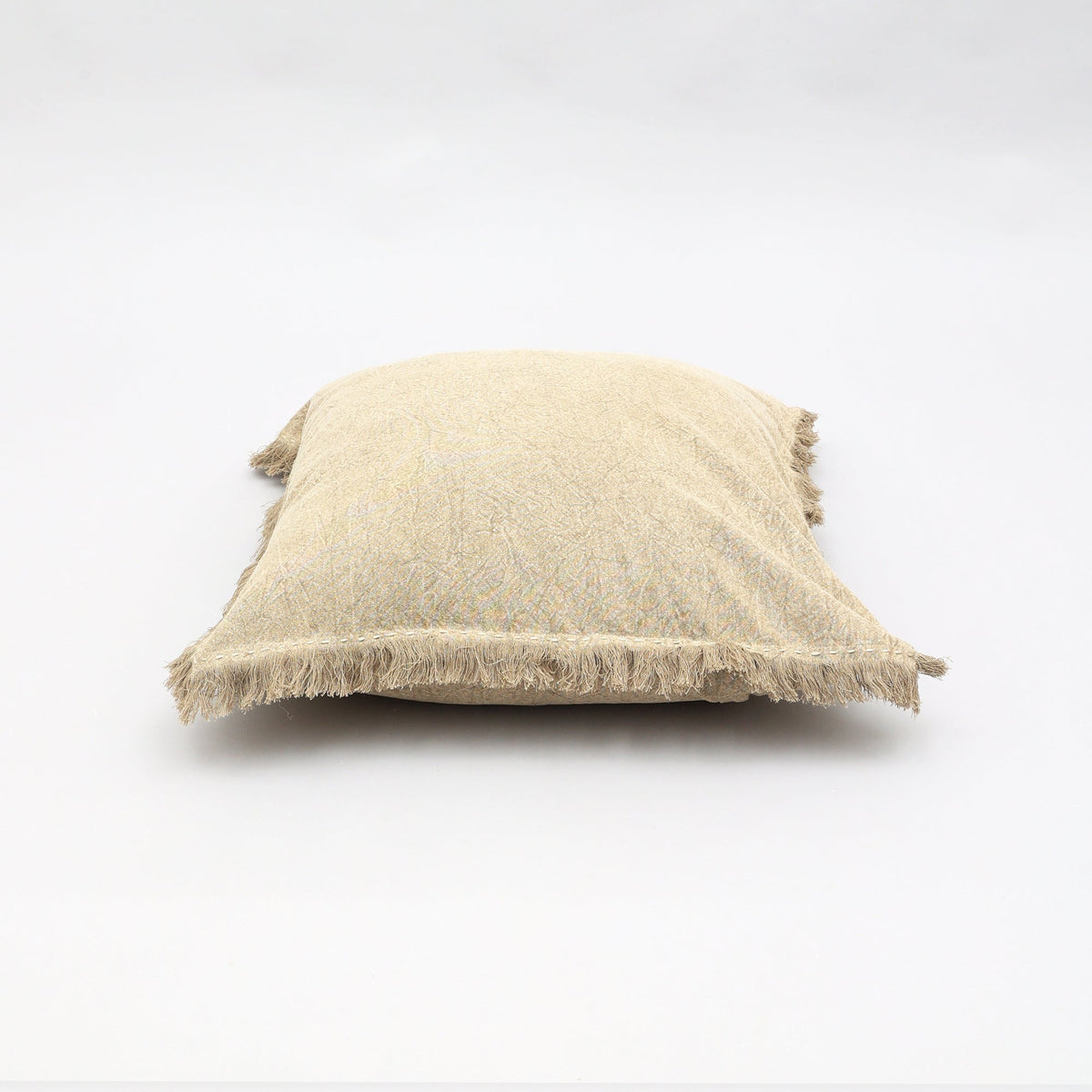 Stonewashed Linen Pillow with Hand Worked Edges
