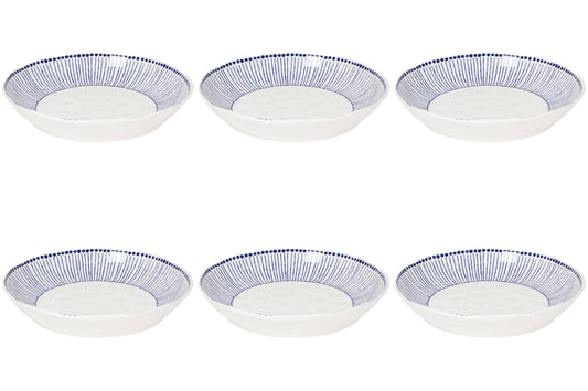 Set of 6 Sprout Stamped Plate 7.75 inch