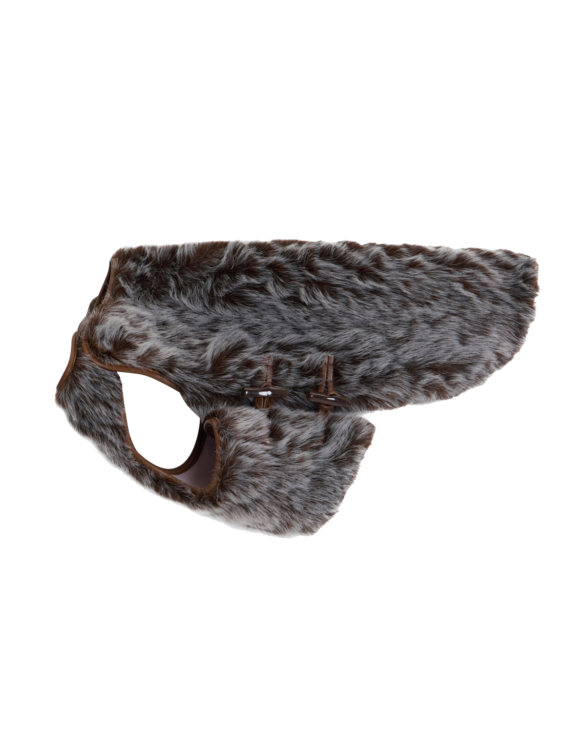 The Pastoris | Luxury Faux Fur Dog Coat | Mocha Purple