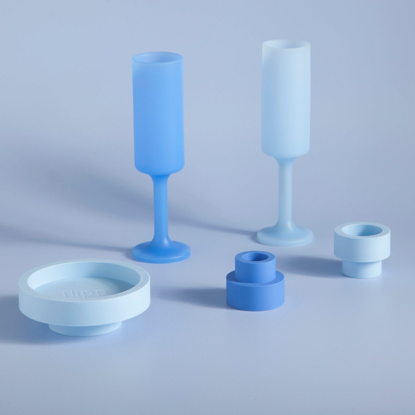 Sky + Kingfisher | Seff | Unbreakable Champagne Flutes