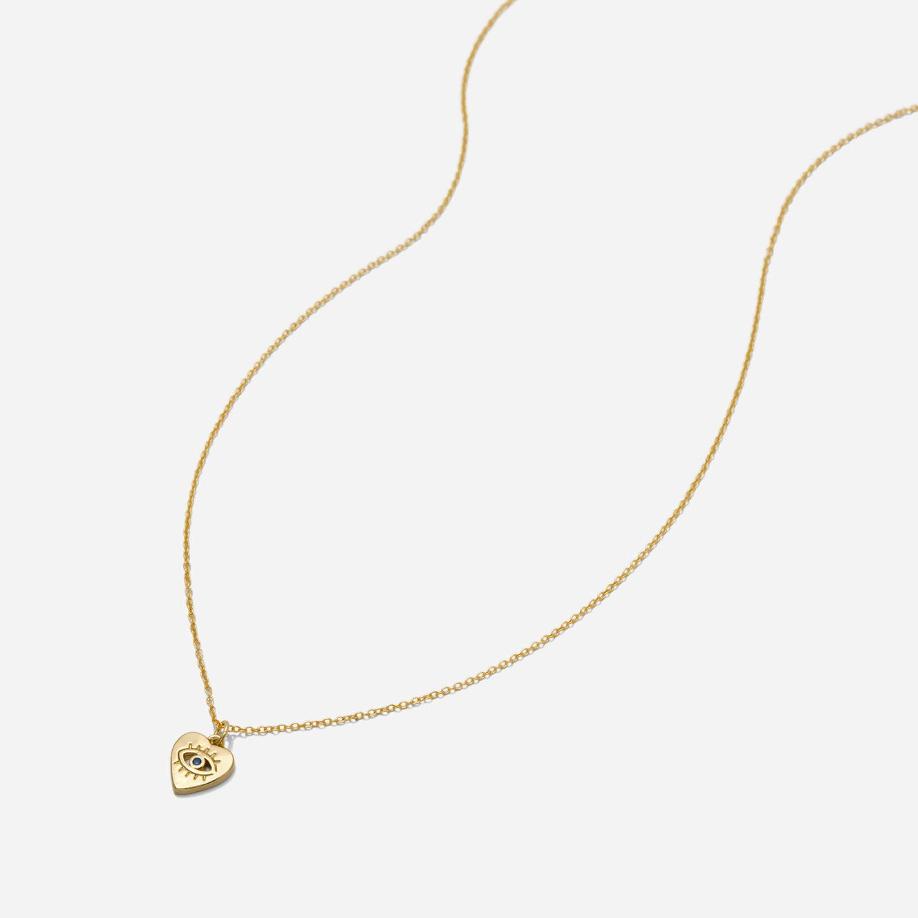 Mini Evil Eye Heart Necklace