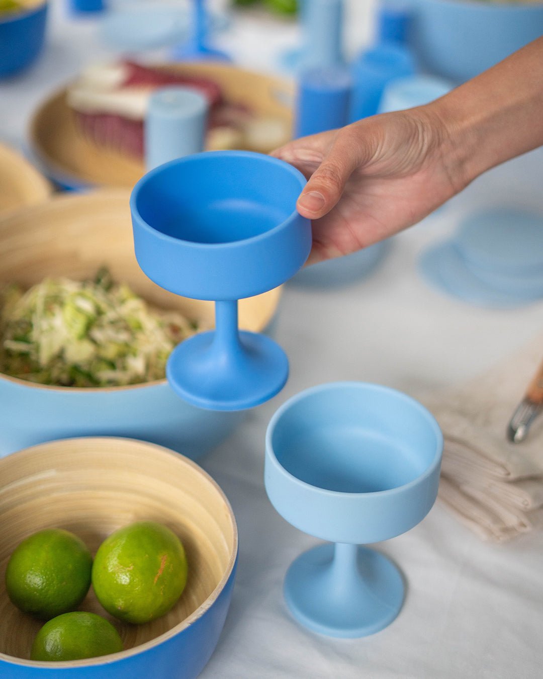sky + kingfisher | mecc | silicone unbreakable cocktail glasses