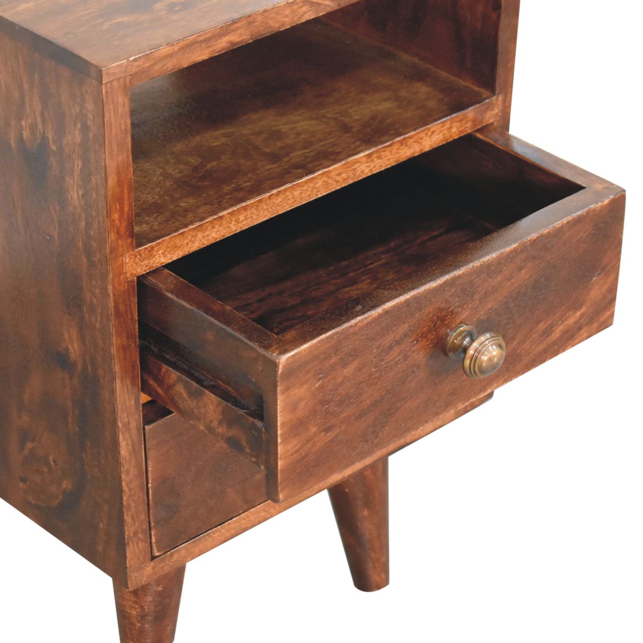 Solid Wood Mini Classic California Walnut Bedside Table